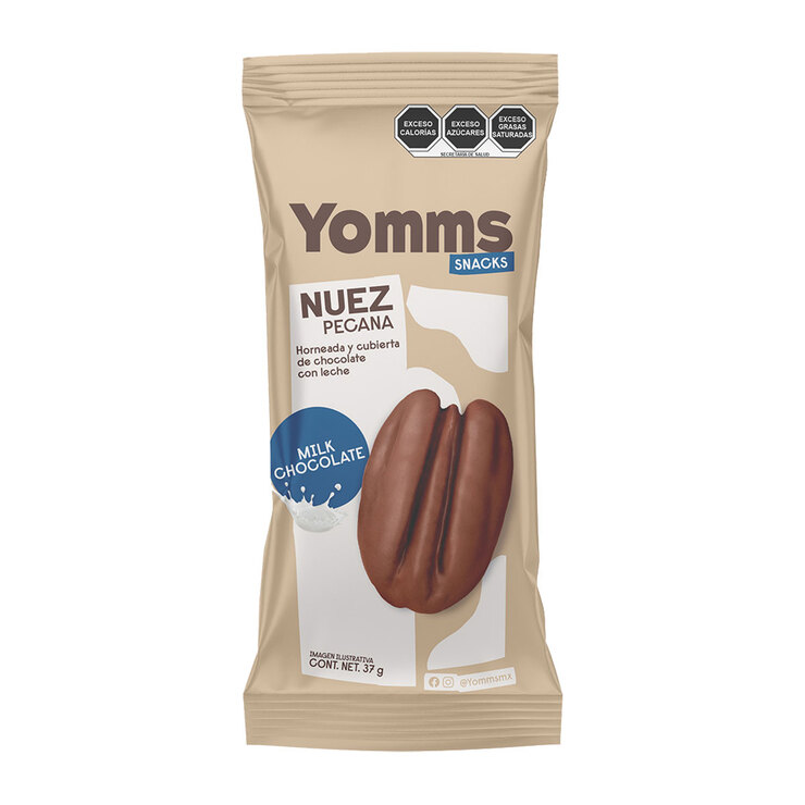 Yomms Snacks de Nuez Pecana con Chocolate 16 pzas de 37 g — Imagen 3 de 3