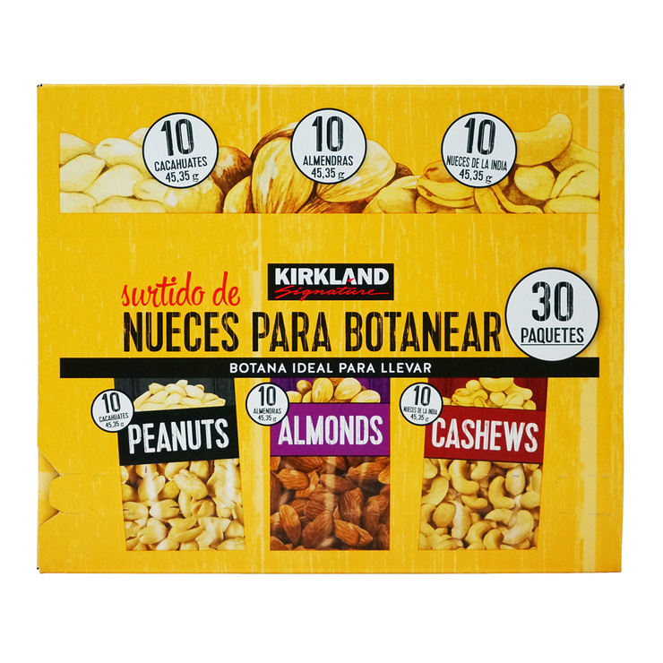 Kirkland Signature Nueces para Botanear Surtidas  30 pzas de 45.35 g — Imagen 2 de 4