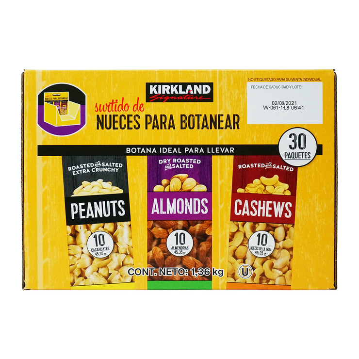 Kirkland Signature Nueces para Botanear Surtidas  30 pzas de 45.35 g — Imagen 3 de 4