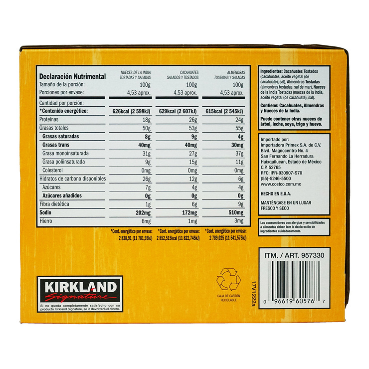 Kirkland Signature Nueces para Botanear Surtidas  30 pzas de 45.35 g — Imagen 4 de 4
