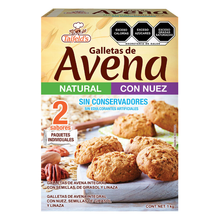 Taifelds Galletas de Avena Natural y Nuez 1kg — Imagen 1 de 2