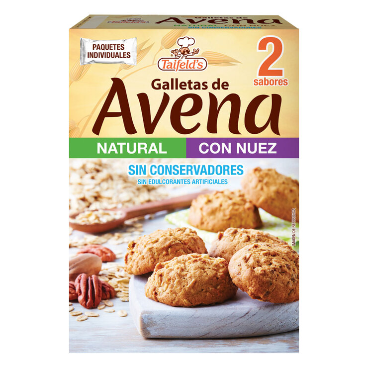 Taifelds Galletas de Avena Natural y Nuez 1kg — Imagen 2 de 2