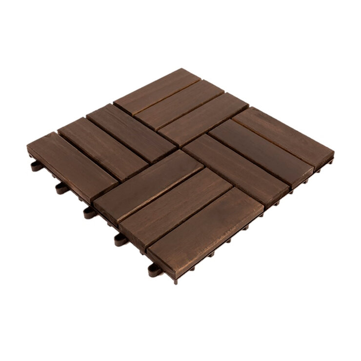 Hanie Design, Piso de Madera para Exterior, Color Gris Oscuro — Imagen 2 de 4