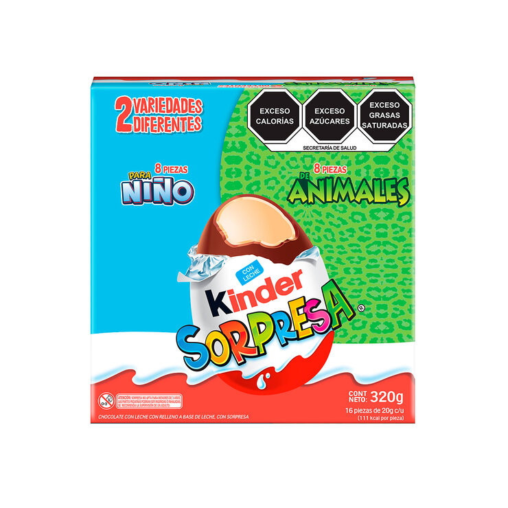 Kinder Sorpresa Huevos de Chocolate 16 pzas de 20 g — Imagen 1 de 4