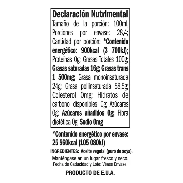 Kirkland Signature Aceite Vegetal 2 pzas de 2.84 l — Imagen 3 de 4