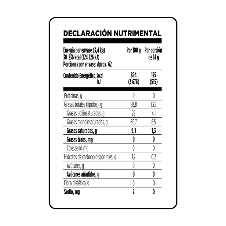 Capullo Aceite de Canola 3.7 l — Imagen 2 de 2