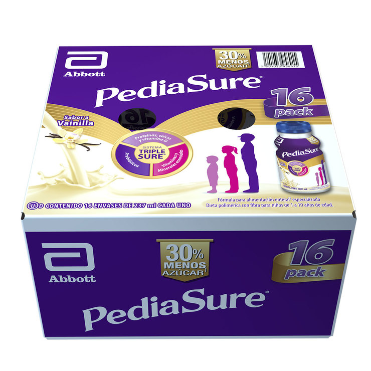 Suplemento Alimenticio para Niños Sabor Vainilla, Pediasure, 16 piezas