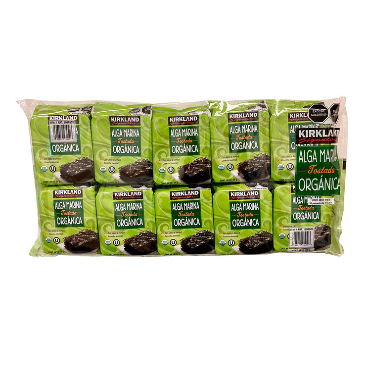 Kirkland Signature Alga Marina Orgánica 10 pzas de 17 g — Imagen 1 de 3