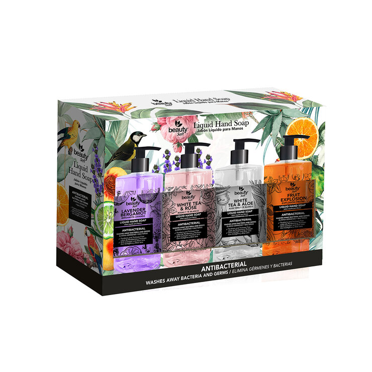 Beauty Soft Jabón Líquido para Manos 4 pzas de 500 ml — Imagen 1 de 2