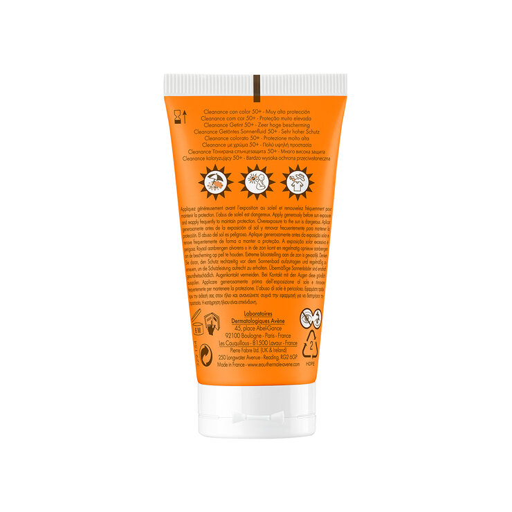  Avène - Cleanance Bloqueador Solar TriAsorB FPS 50+, 50ml, con color — Imagen 2 de 3