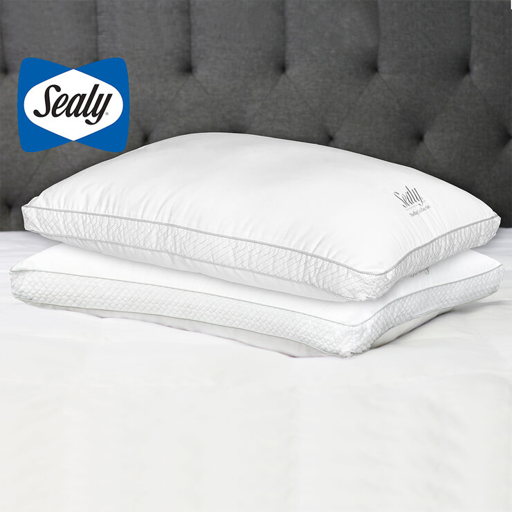 Sealy Juego de 2 Almohadas de Plumón Alternativo Hipoalergénicas Tamaño King — Imagen 1 de 4