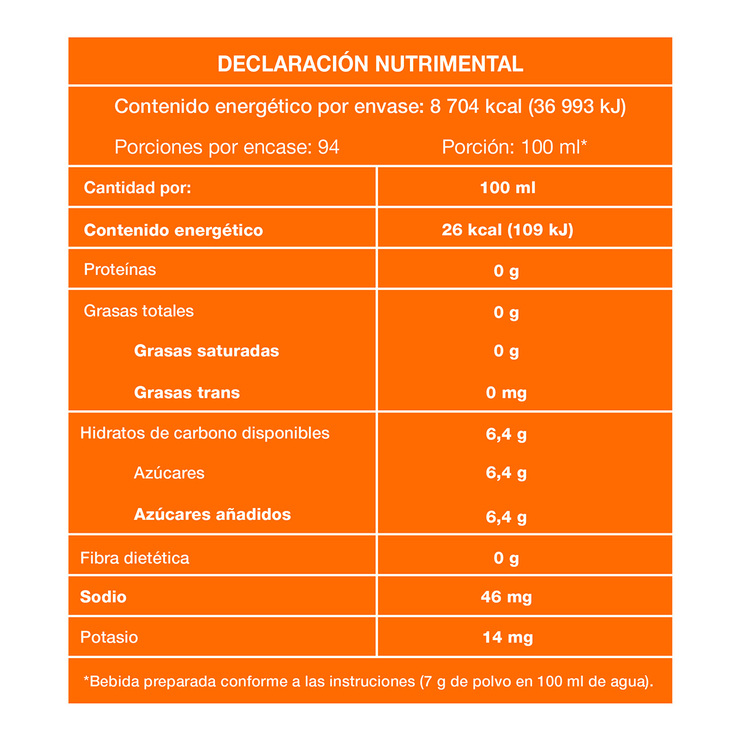 Gatorade Bebida en Polvo Sabor Naranja 2.38 kg — Imagen 2 de 2