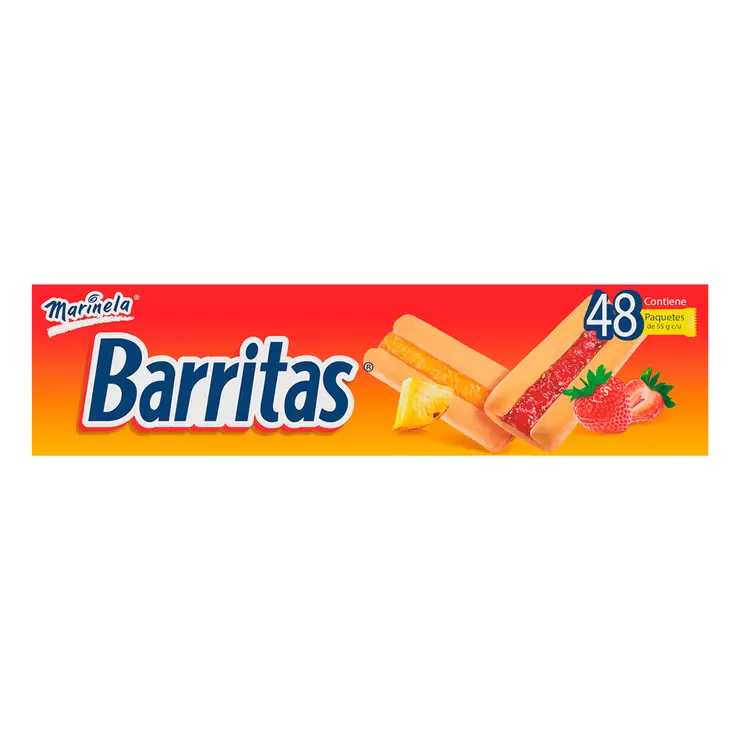 Marinela Barritas de Fresa y Piña 48 pzas de 55 g — Imagen 3 de 4