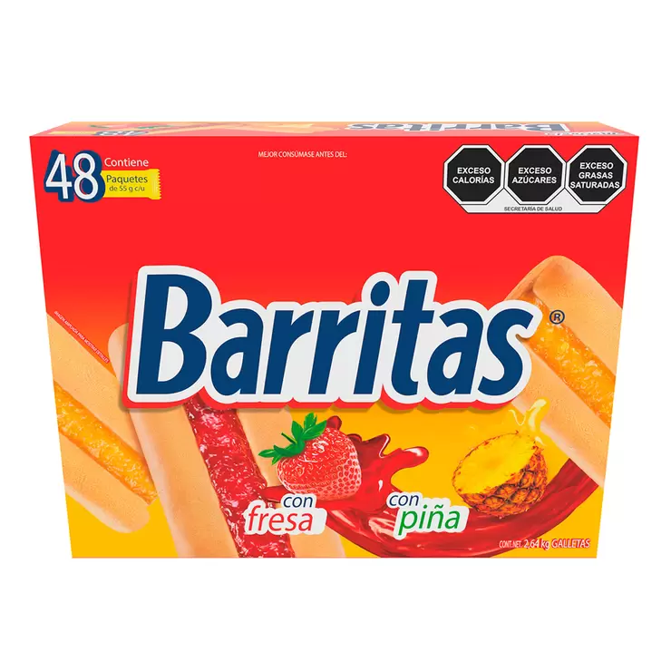 Marinela Barritas de Fresa y Piña 48 pzas de 55 g — Imagen 4 de 4