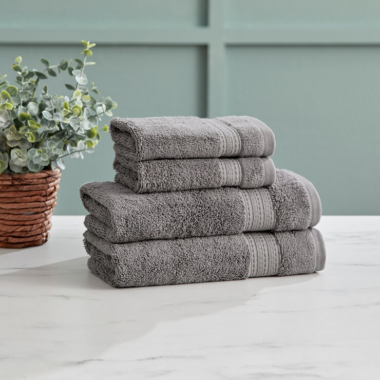 Purely Indulgent Juego de 4 Toallas Gris — Imagen 1 de 2