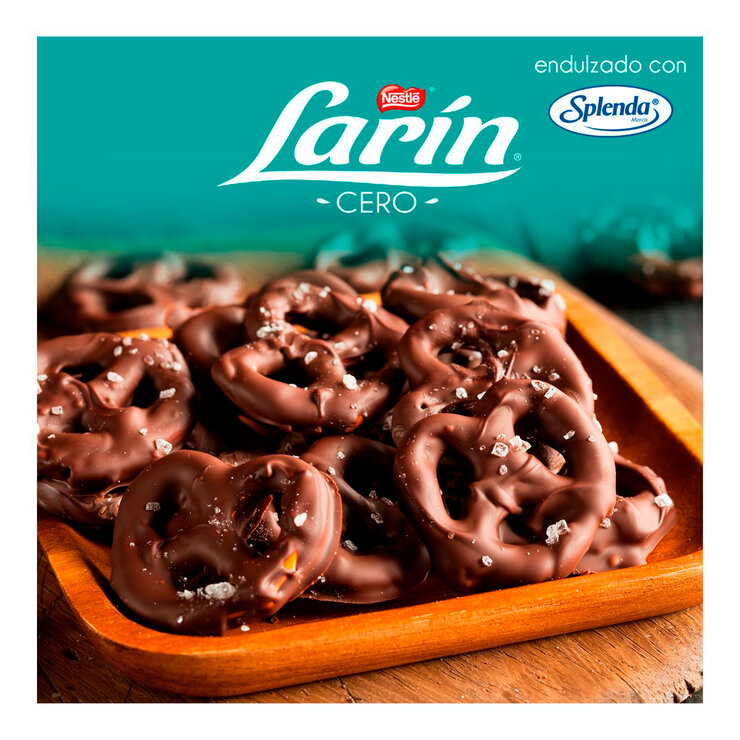 Larín Cero Chocolate sin Azucar con Almendras 22 pzas de 19 g — Imagen 4 de 4