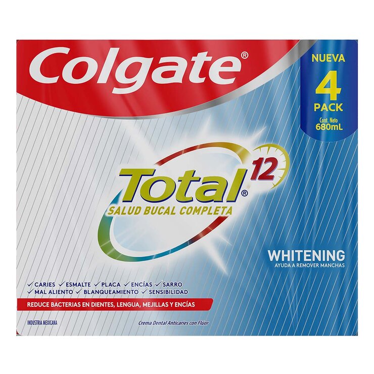 Colgate Pasta Dental Total 12 Whitening 4 piezas de 170 ml — Imagen 1 de 3