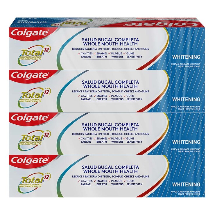 Colgate Pasta Dental Total 12 Whitening 4 piezas de 170 ml — Imagen 2 de 3