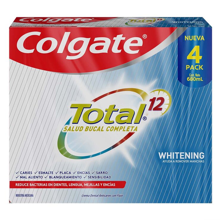 Colgate Pasta Dental Total 12 Whitening 4 piezas de 170 ml — Imagen 3 de 3
