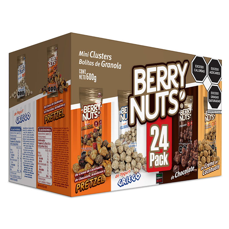 Berry Nuts Bolitas de Granola Surtidas  24 pzas de 25 g — Imagen 1 de 4