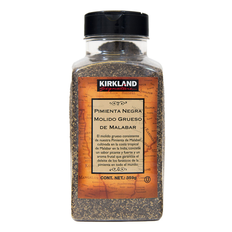 Kirkland Signature Pimienta Negra Molido Grueso de Malabar 359 g