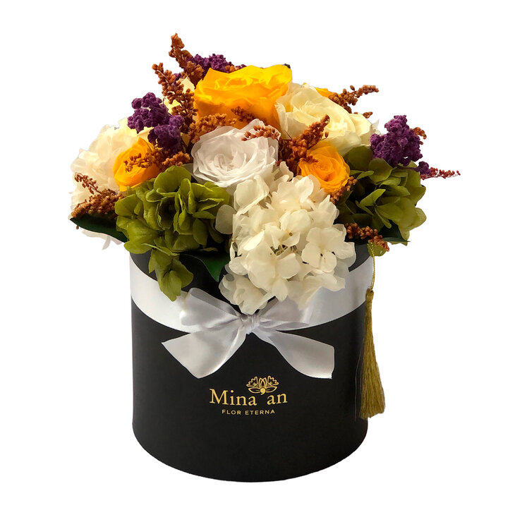 Mina'an Flor Eterna,  Bouquet Con Flores Preservadas De Colores — Imagen 2 de 3