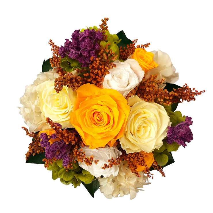 Mina'an Flor Eterna,  Bouquet Con Flores Preservadas De Colores — Imagen 3 de 3