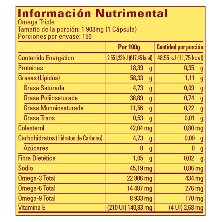 Nature Made Triple Omega 150 cápsulas — Imagen 2 de 2