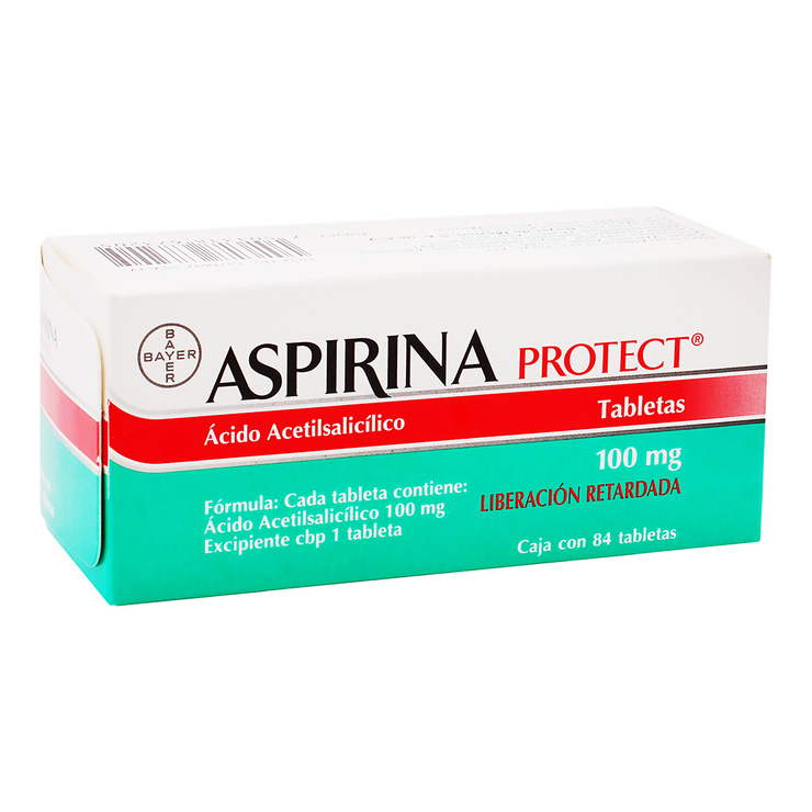 Aspirina Protect 100mg 84 Tabletas — Imagen 1 de 2