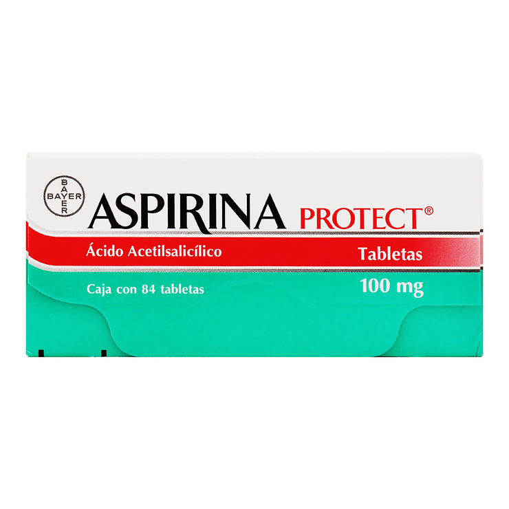Aspirina Protect 100mg 84 Tabletas — Imagen 2 de 2