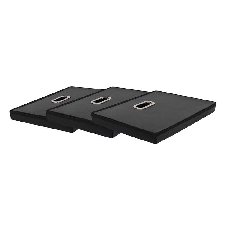 AG Box, Set de 3 Cajas de Almacenamiento de Piel Sintética Negras — Imagen 2 de 4