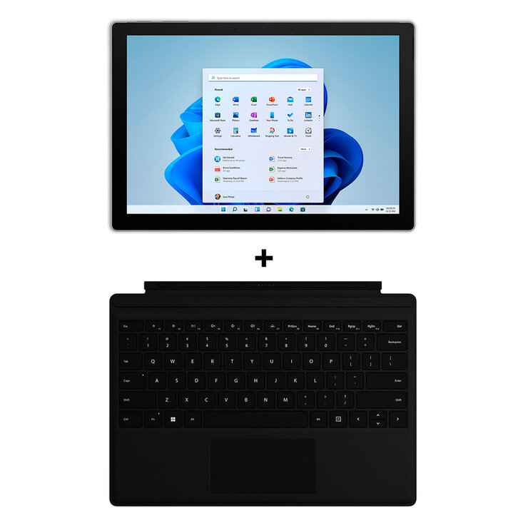 Microsoft Surface Pro 7+ Platinum Intel Core i5 + Teclado/Funda Negra — Imagen 3 de 4