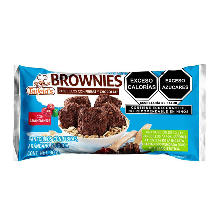 Taifelds Brownies Panecillos con Fibra y Chocolate 600 g — Imagen 2 de 4