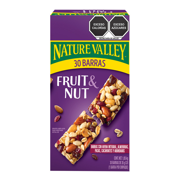 Nature Valley Fruit & Nut Barras Con Avena Integral 30 pzas de 35 g — Imagen 1 de 3