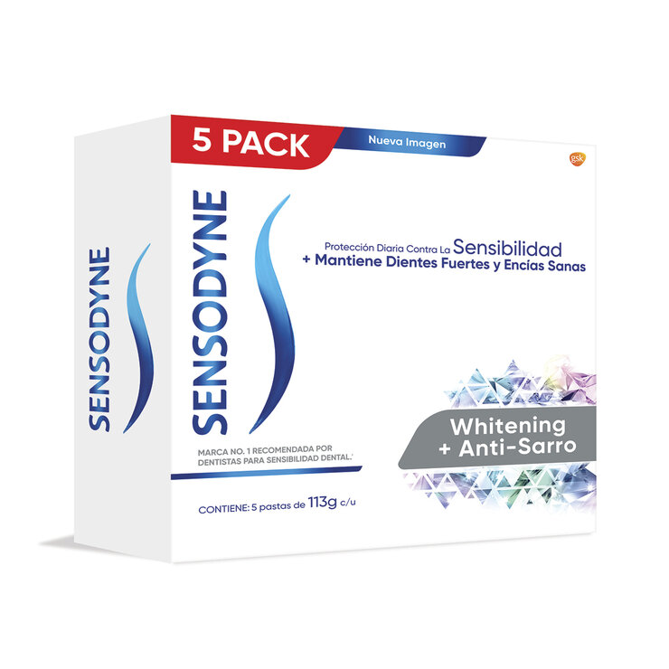 Sensodyne Pasta Dental Blanqueadora Antisarro 5 pzas de 113gr — Imagen 2 de 4