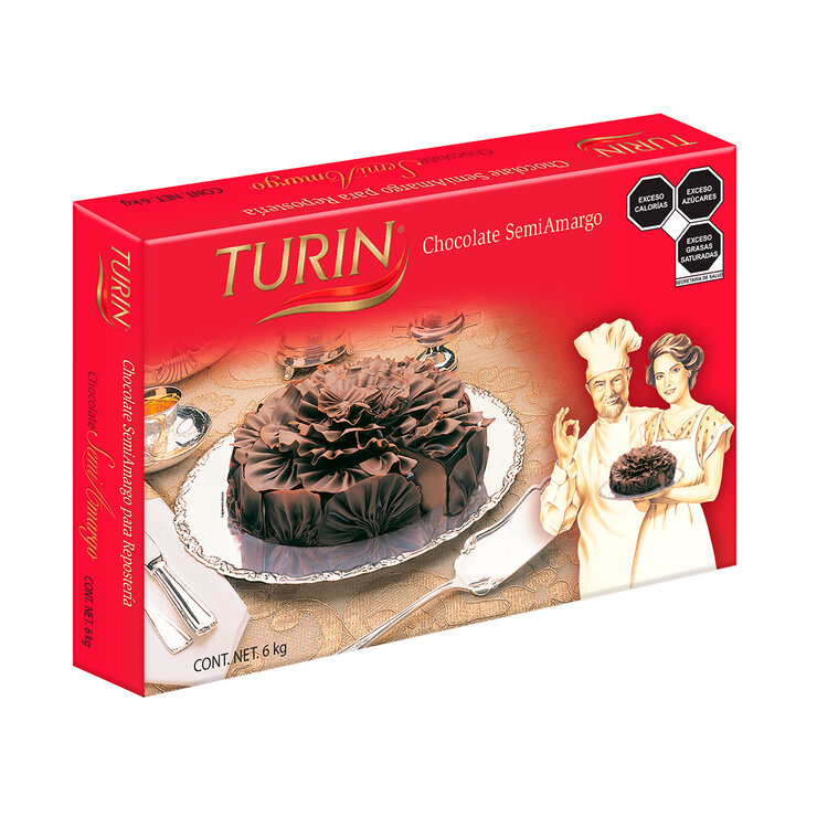 Turín Chocolate Semiamargo para Repostería 6 Kg