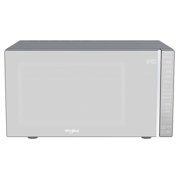 Microondas Whirlpool de 1.1' con potencia grill, color silver acabado espejo  — Imagen 1 de 4