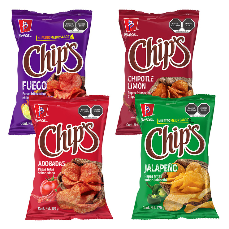 Chip's Papas Surtidas 4 pzas de 170 g — Imagen 1 de 4