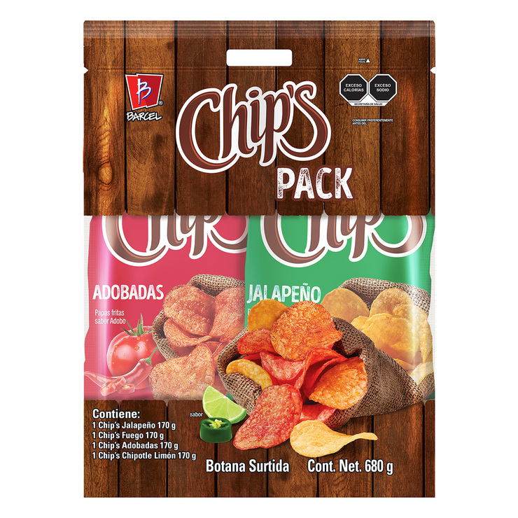 Chip's Papas Surtidas 4 pzas de 170 g — Imagen 2 de 4
