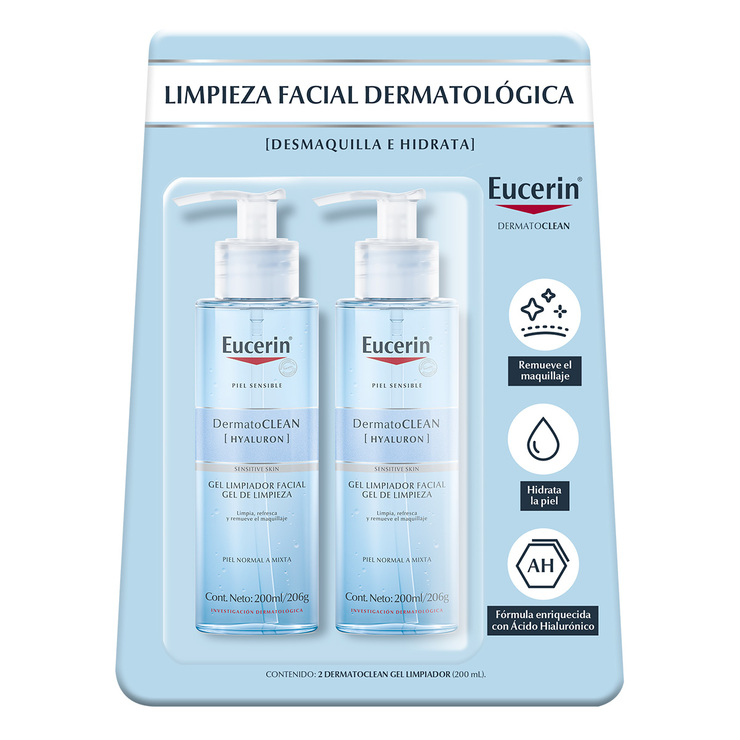 Eucerin Limpiador Facial en Gel 2 pzas de 200 ml — Imagen 3 de 3