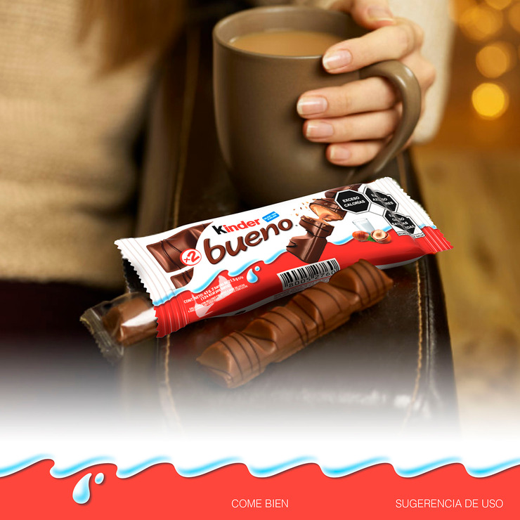 Kinder Bueno Barras Rellenas de Crema de Avellanas 10 pzas de 43 g — Imagen 4 de 4