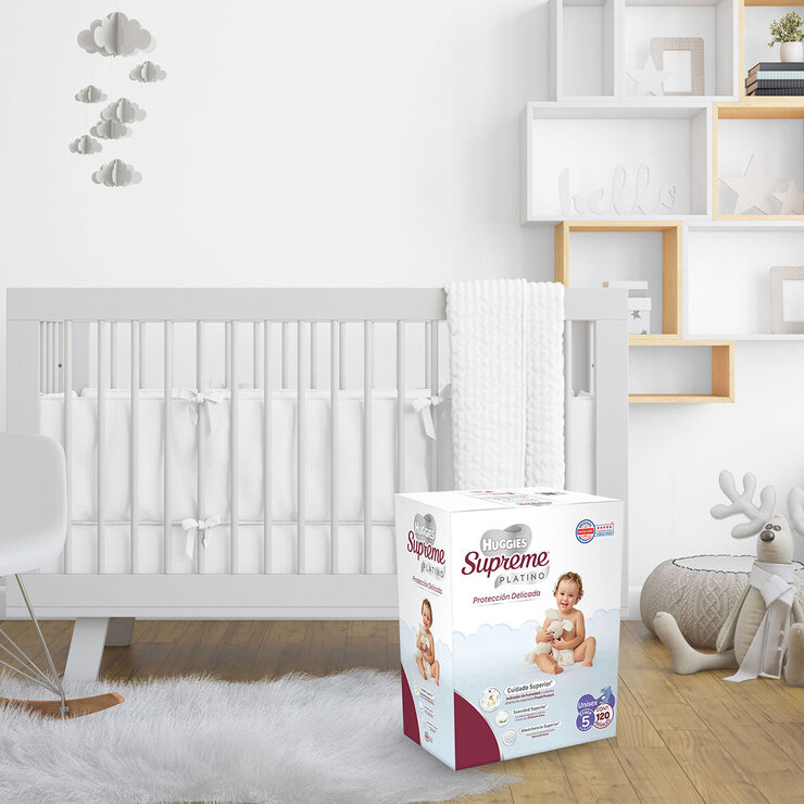 Huggies Supreme Platino Pañales Etapa 5 Unisex 120 pzas  — Imagen 2 de 4
