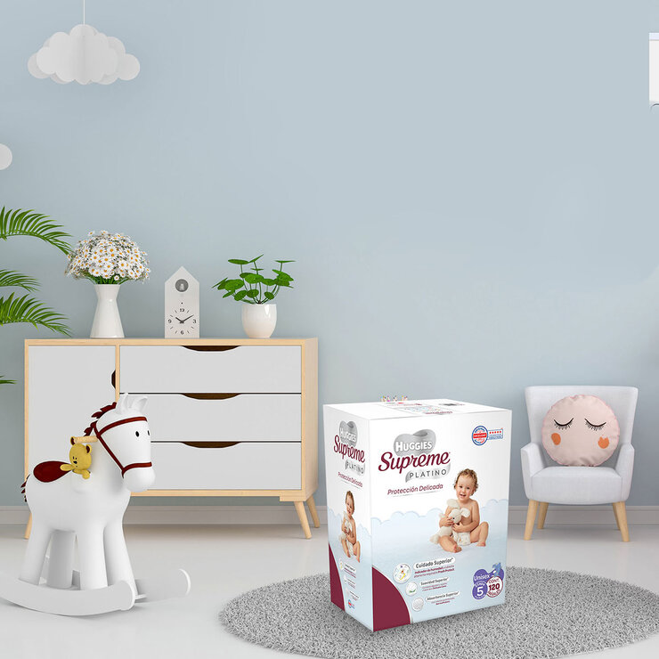 Huggies Supreme Platino Pañales Etapa 5 Unisex 120 pzas  — Imagen 4 de 4