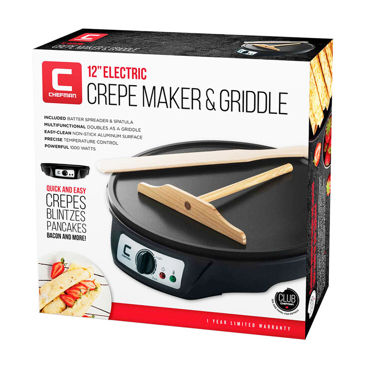 Chefman, Crepera con Control de Temperatura y Superficie Antiadherente — Imagen 4 de 4