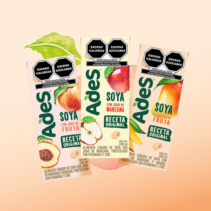 Ades Bebida de Soya Con Jugo de Frutas 36 pzas de 200ml (Varios Sabores) — Imagen 3 de 4
