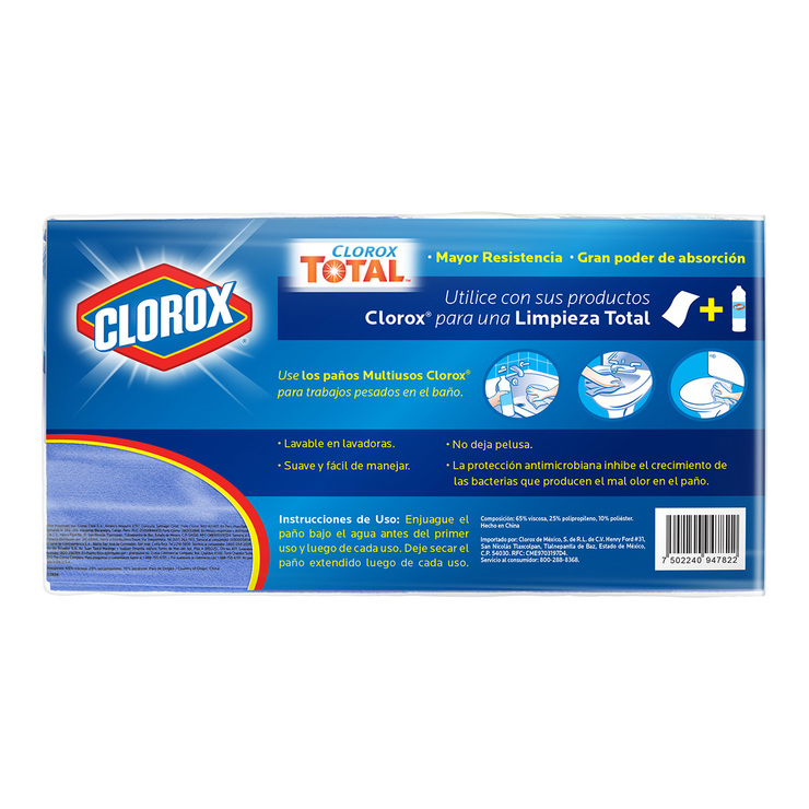 Clorox Paños Multiusos para Baño 30 pzas — Imagen 3 de 3