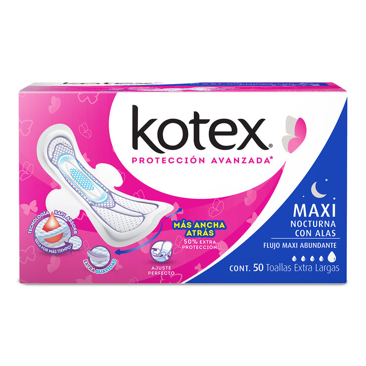 Kotex Maxi Toallas Femeninas 50 pzas — Imagen 1 de 4