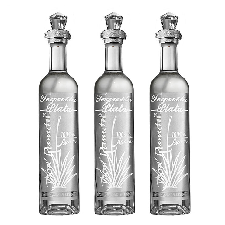 Tequila Don Ramón Plata Punta Diamante 3 de 750 ml — Imagen 1 de 4