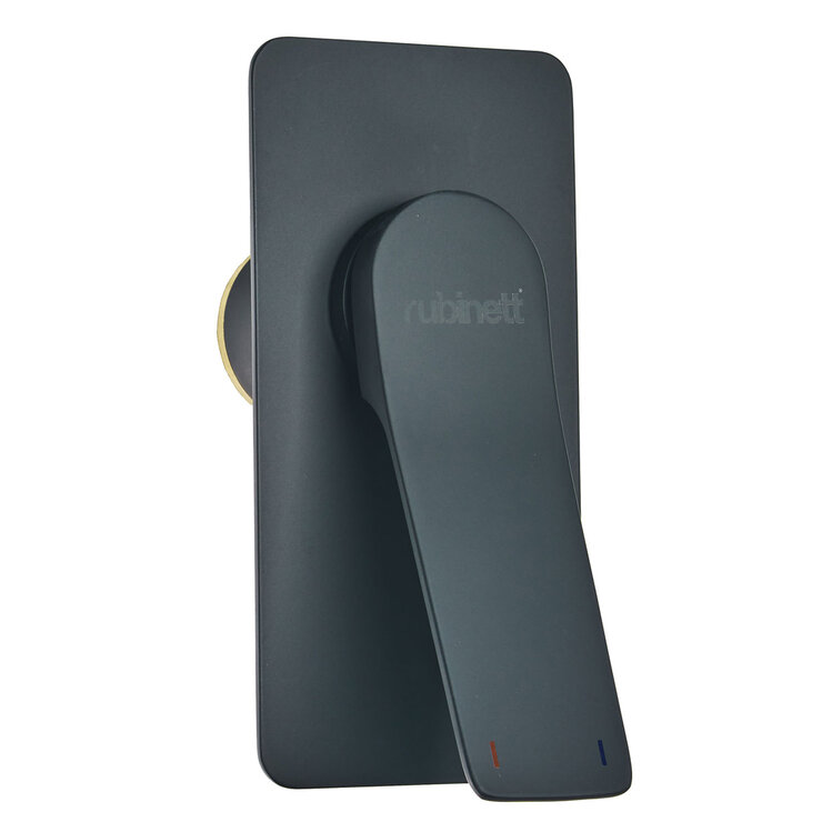 Rubinett, Monomando de Pared para Regadera Paloma - Negro Mate — Imagen 1 de 4