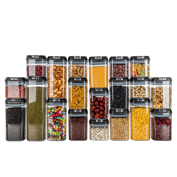 AG, Contenedores de Alimentos con Tapa Color Negra Hermética, Set de 20 Piezas — Imagen 3 de 4